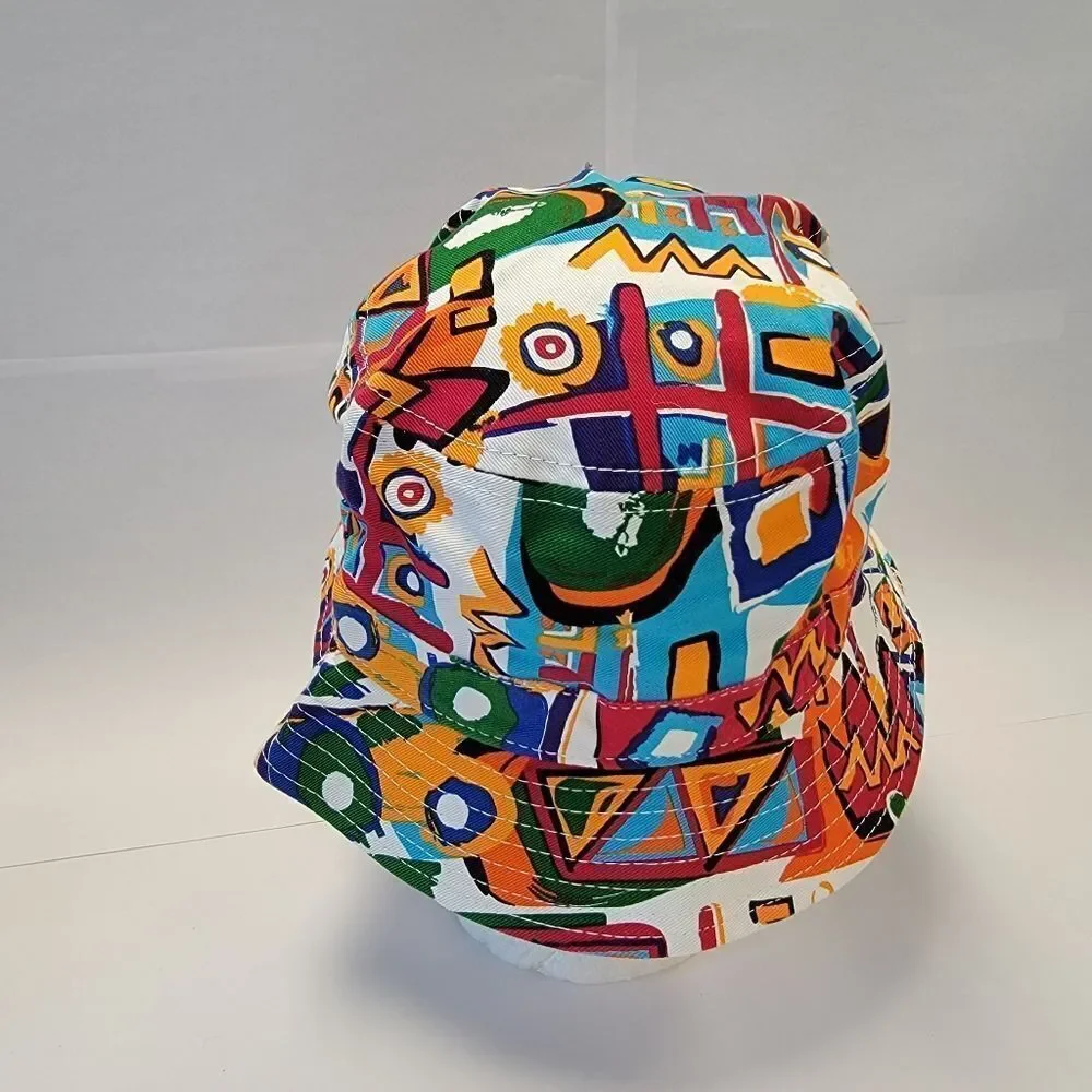 KBEthos Art Deco Abstract Streetwear Multicolor Bucket Hat One Size